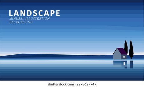landscape illustration background nature illustration Scenery illustration minimalism landscape illustration vector