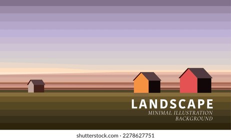 landscape illustration background nature illustration Scenery illustration minimalism landscape illustration vector