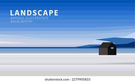 landscape illustration background nature illustration Scenery illustration minimalism landscape illustration vector