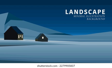 landscape illustration background nature illustration Scenery illustration minimalism landscape illustration vector