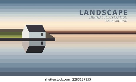 landscape illustration background nature illustration Scenery illustration minimalism landscape illustration vector