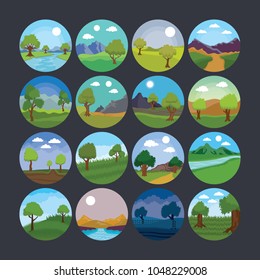 Landscape Illustration Icon 11