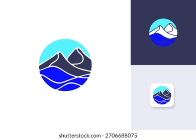 Plantilla de Vector de diseño de logotipo de ilustración de paisaje
