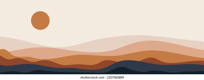  landscape illustration , nature landscape background.