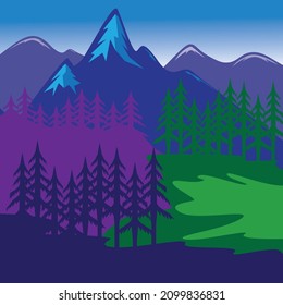 landscape illustration nature vector background design