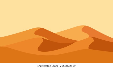 Ilustração de paisagem de deserto de areia