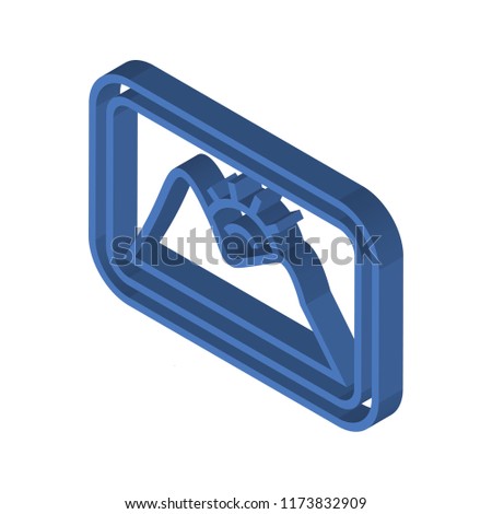Landscape Image isometric left top view 3D icon