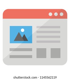 A landscape image on web page with other context is article writing