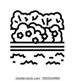 landscape install line icon vector. landscape install sign. isolated contour symbol black illustration