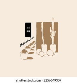 Landscape, interior, home decor, garden logo template illustration for branding