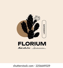 Landscape, interior, home decor, garden logo template illustration for branding