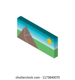Landscape isometric left top view 3D icon