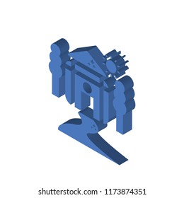Landscape isometric left top view 3D icon