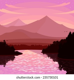 Landscape with lake
