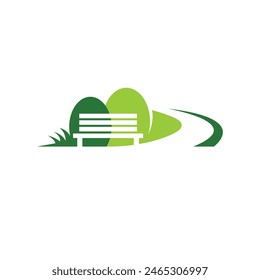 Vector de logotipo de paisaje lawncare moderno