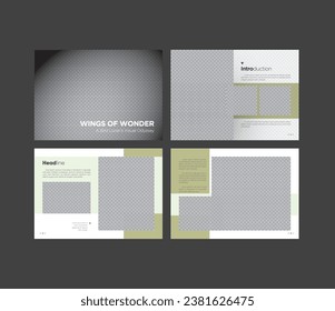 Landscape layout editorial template. A4 size template.