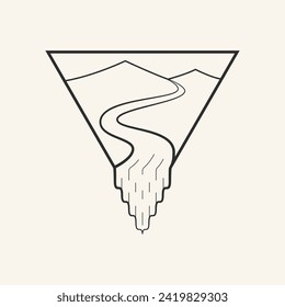 Logo-Design für Landschaftslinien, Vektorgrafik