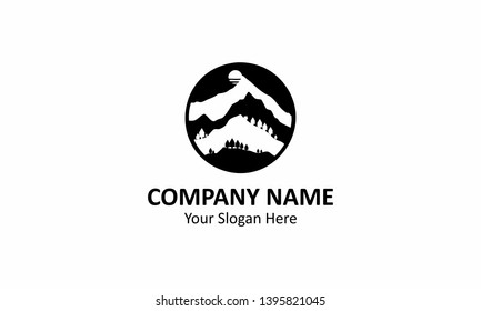 Landscape logo with a circle