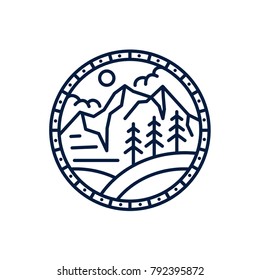 landscape logo concept - vector illustration template