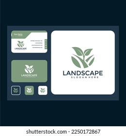 landscape logo design graphic template