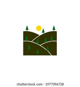 Landscape logo design illustration vector template