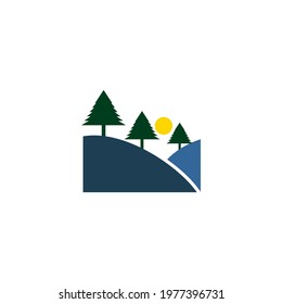 Landscape logo design illustration vector template