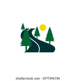 Landscape logo design illustration vector template