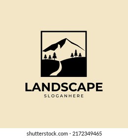 Landscape logo design illustration vector template