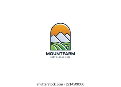 Landscape logo design illustration vector template