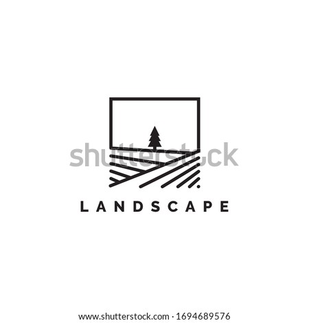 Landscape logo design illustration vector template