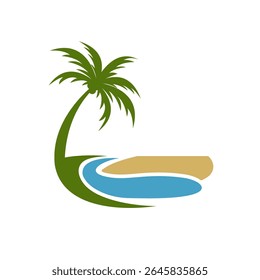 landscape logo design isolated white background. landscape simple Logo symbol vector illustration
