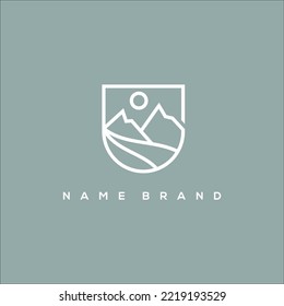 Landscape Logo design for landscaping vector icon