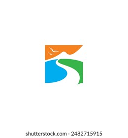 Landscape logo or icon design