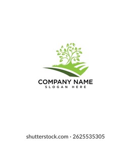 Landscape logo icon design isolated white background. Vector illustration
