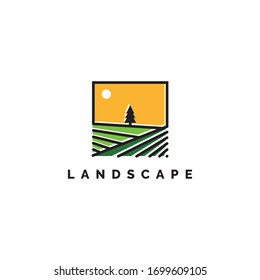 Landscape logo inspiration vector template