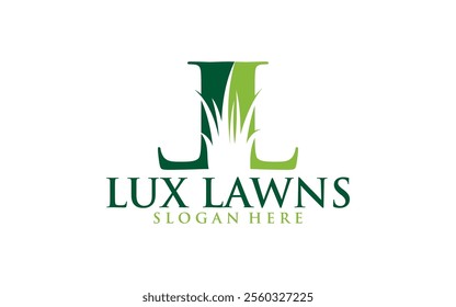 landscape logo for lawn or gardening business design template