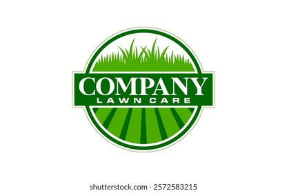 landscape logo for lawn or gardening business design template