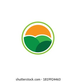 Landscape logo template vector icon design