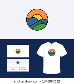landscape logo, very suitable to use screen printing t-shirts, business cards, stickers etc.