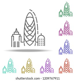 landscape of London dusk icon. Elements of Summer holiday & Travel in multi color style icons. Simple icon for websites, web design, mobile app, info graphics