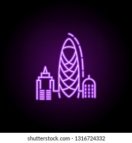 landscape of London dusk style icon. Elements of Summer holiday & Travel in neon style icons. Simple icon for websites, web design, mobile app, info graphics
