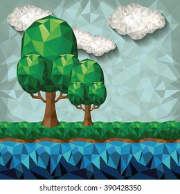 landscape  low poly design 