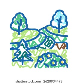 landscape maintenance services doodle icon sketch vector. landscape maintenance services sign. isolated symbol illustration