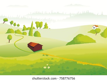 Landscape and meadow