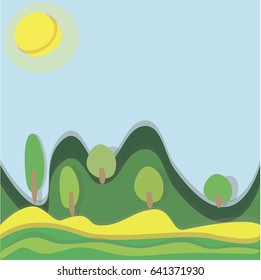 Landscape. Minimalism. Illustration.