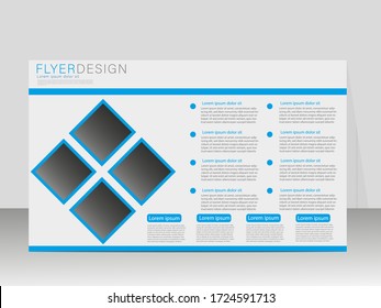 landscape modern flyer design template , vector format 