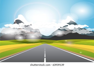 landscape of the mountain