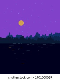 Landschaft, Hintergrund, Vektorgrafik.