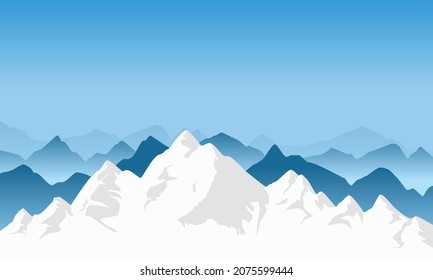 Landscape of mountain with blue sky