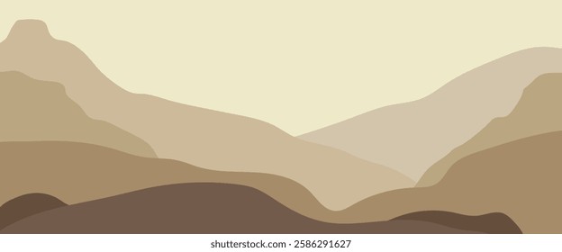 Landscape mountain decorative illustration background  design